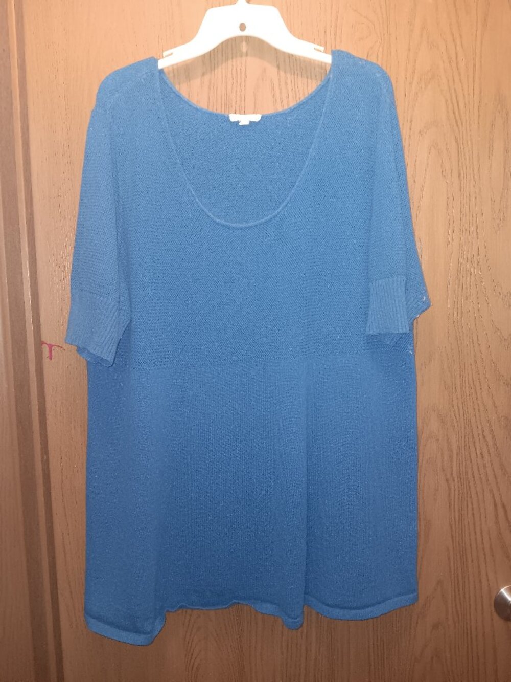 Eileen Fisher Woman plus size cotton / cashmere sweater POOR CONDITION sz 3X